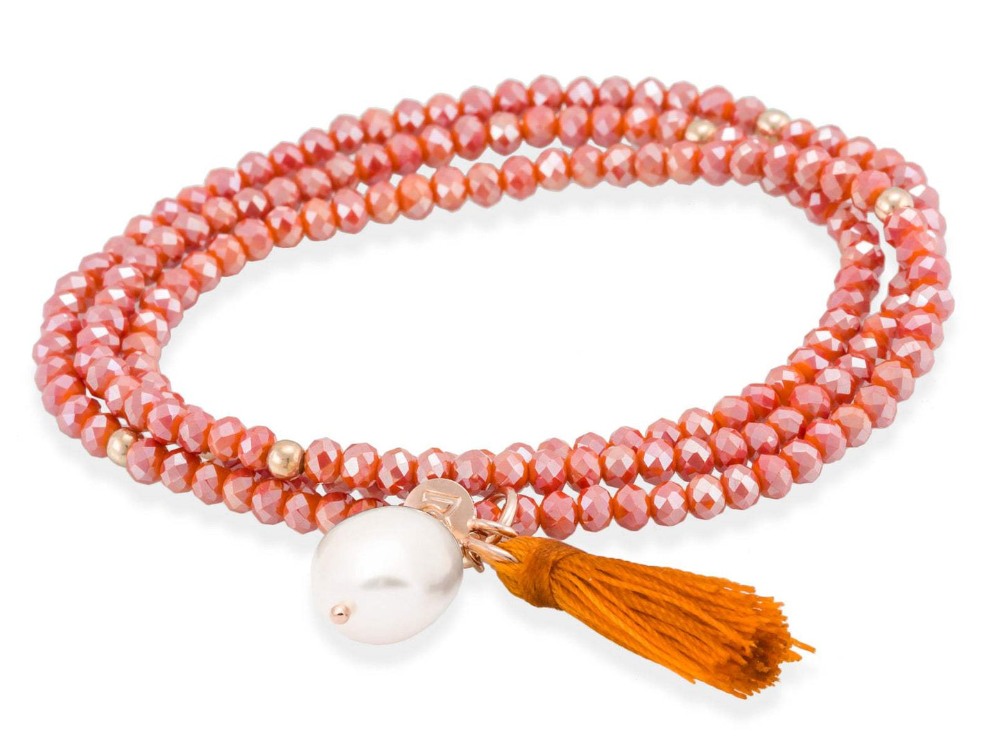 Pulsera ZEN Coral en plata rosa marina garcia