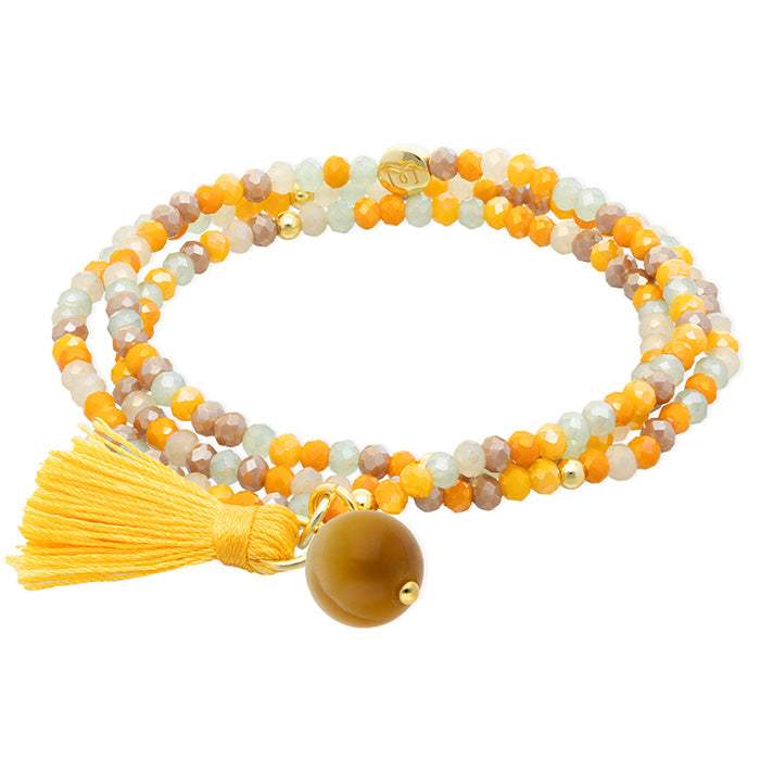 Pulsera ZEN MOSTAZA piedra natural Marina Garcia