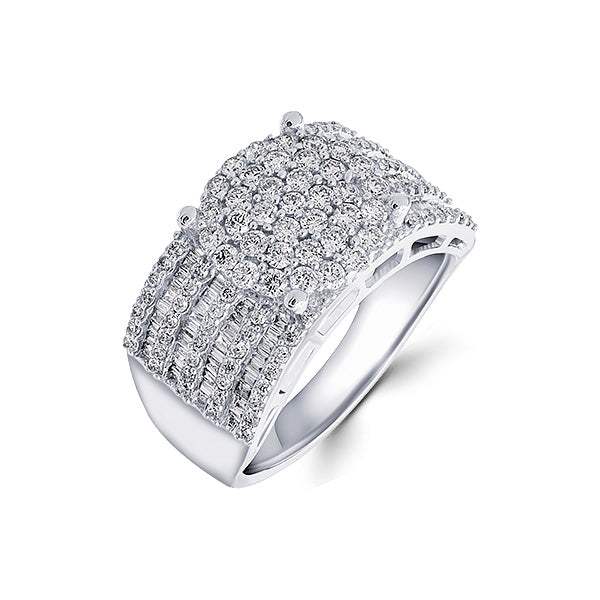 Sortija Diamantes Pave AVANTGOLD motivo redondo