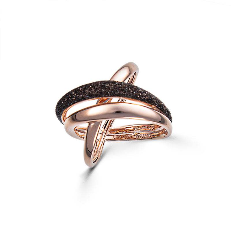 Sortija POLVERE DI SOGNI Cruzado Rosa Marron