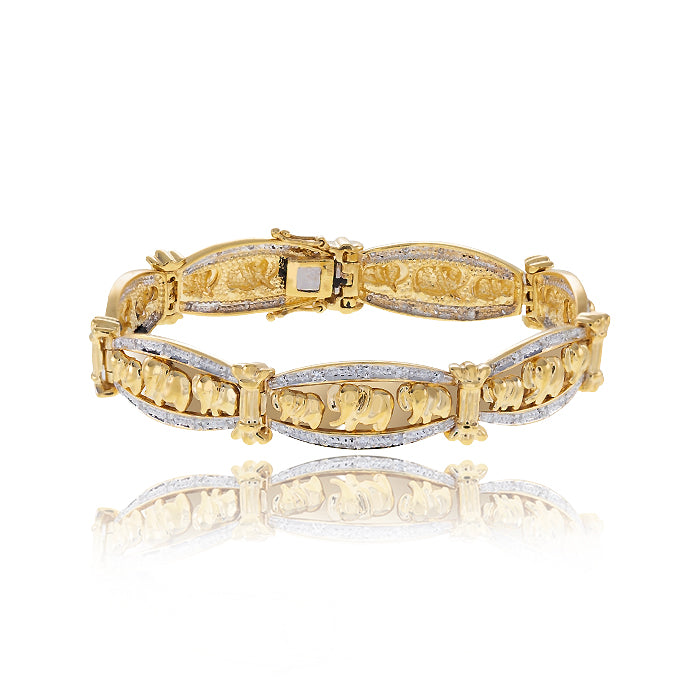 Safari Bracelet - 18K Yellow Gold and Diamond