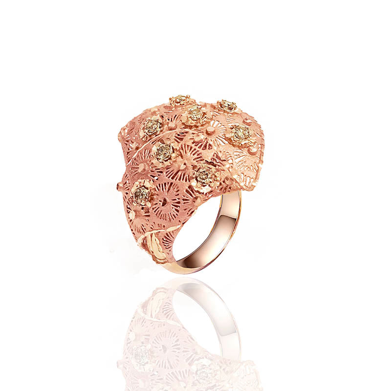 Anillo Oro Rosa 18K Colección Flamenco