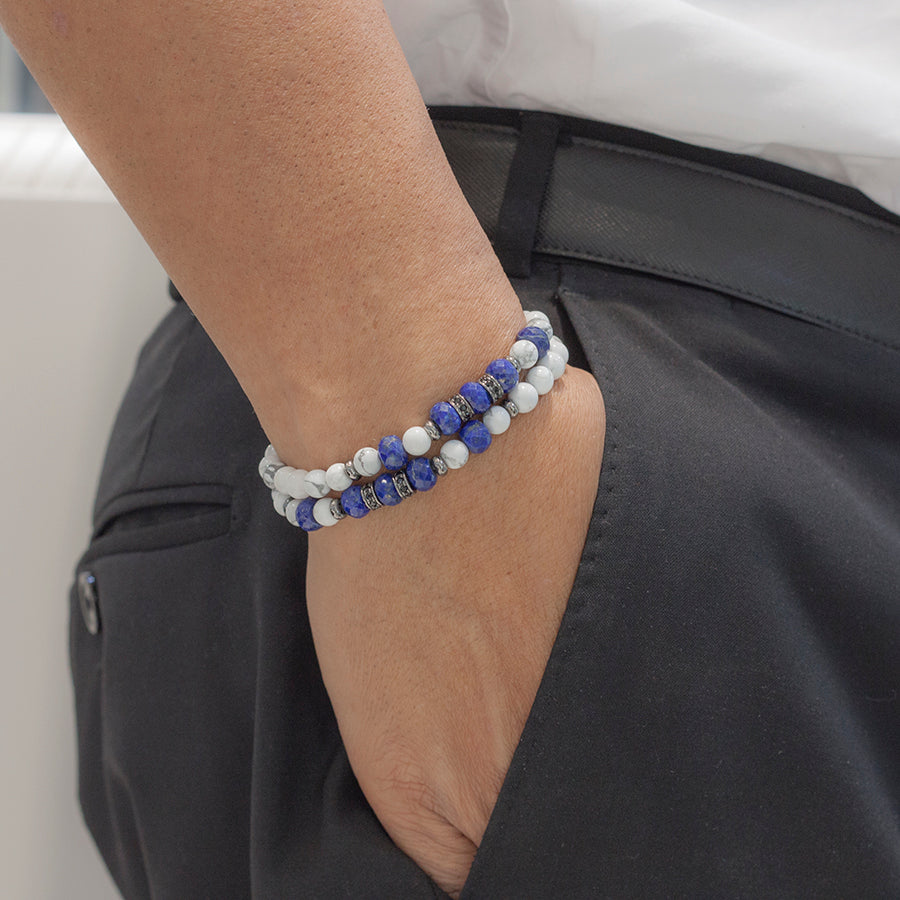 Pulsera Howlita Doble de Marina Garcia - 17.5 cm