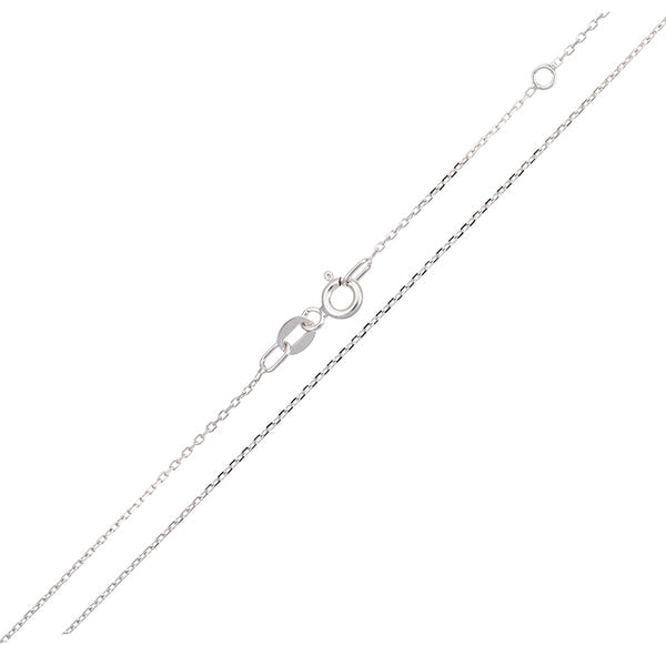 CADENA ORO BLANCO FORZADA LAPIDADA18KT