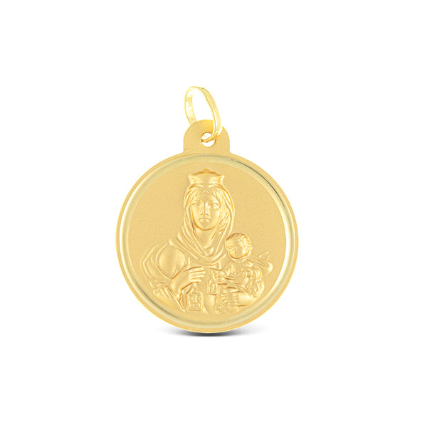Medalla Escapulario Oro Amarillo 18k