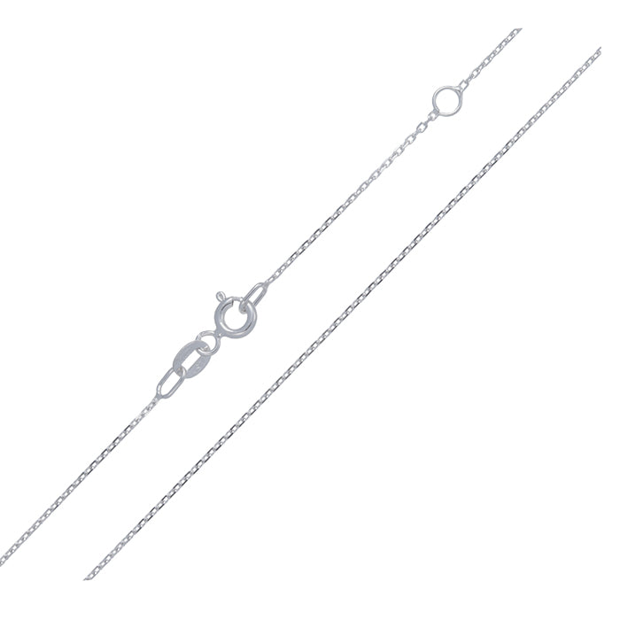 Línea Pura Cadena Oro Blanco 18k Ajustable