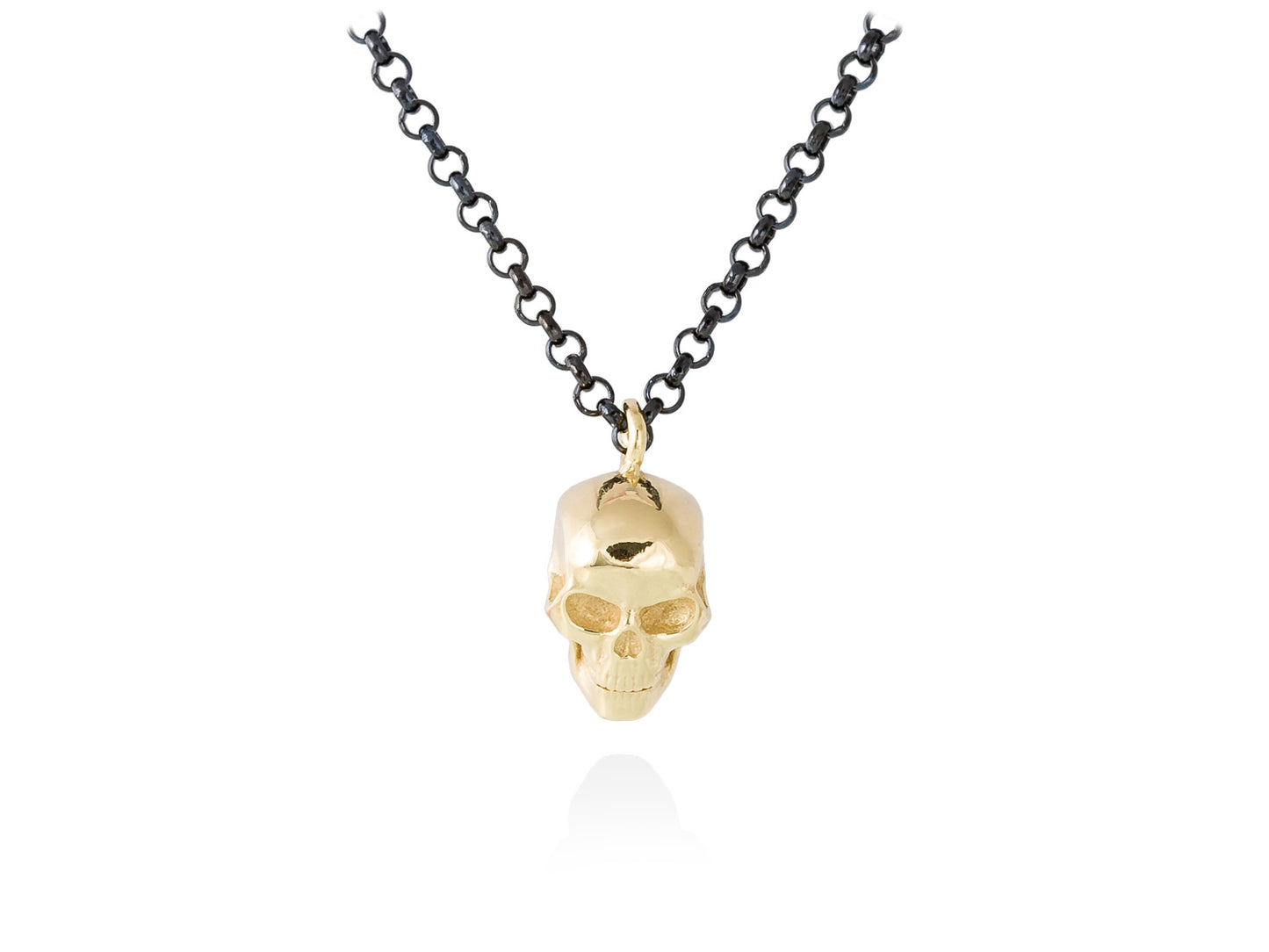 Gargantilla SKULL en plata dorada