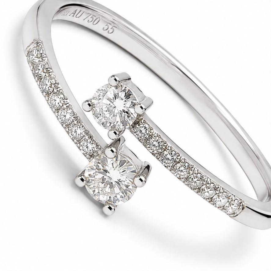SORTIJA ORO BLANCO 18KT CON DIAMANTES 0.29CT