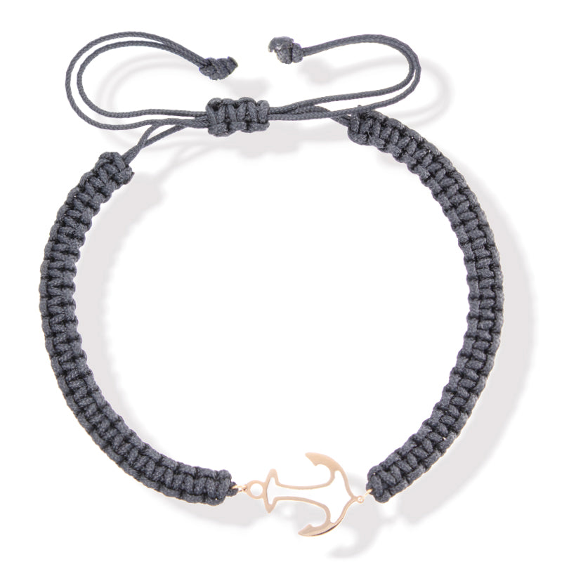 Pulsera Puerto Banus Con Ancla en Oro Rosa