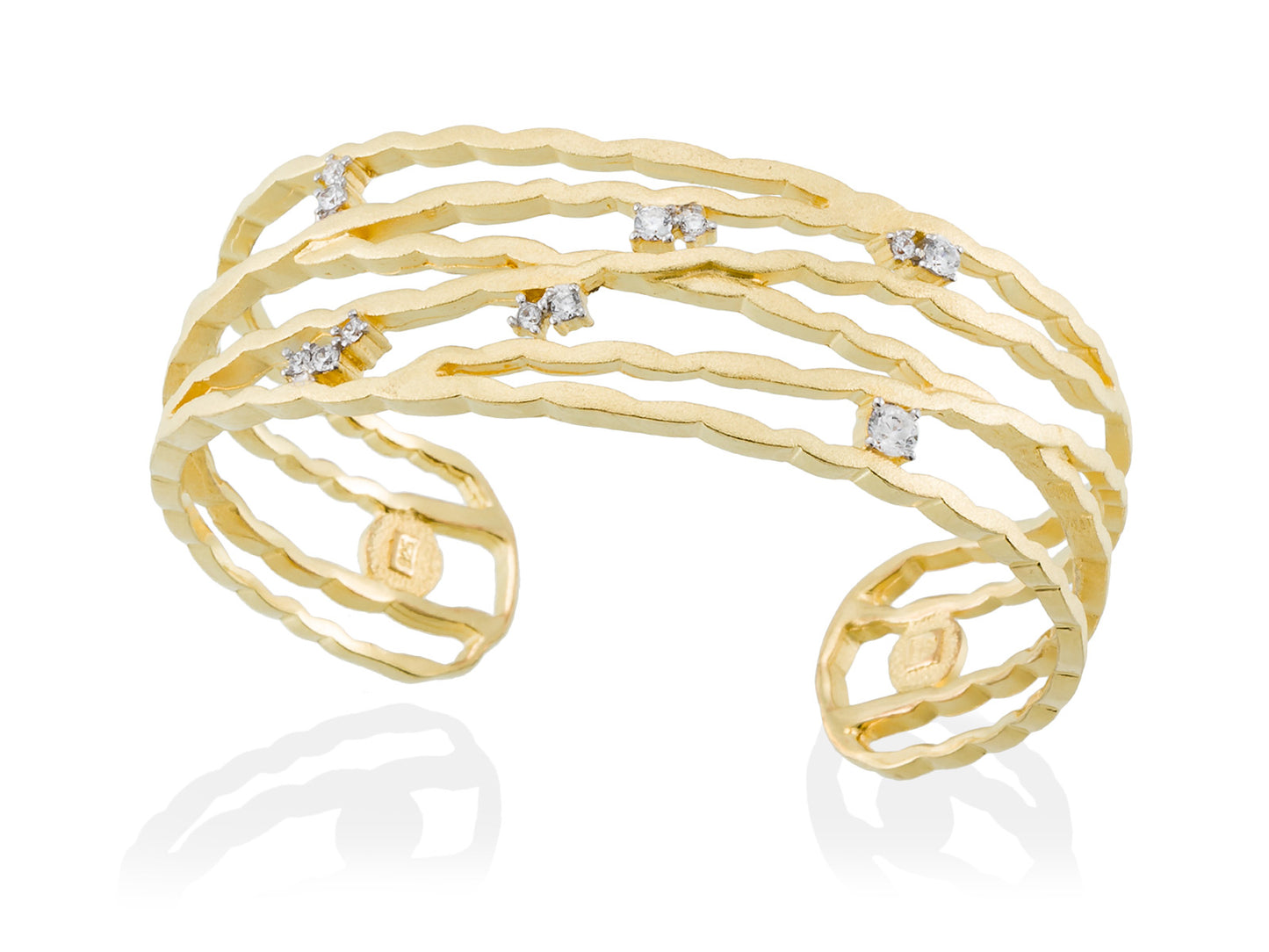 Pulsera LIA Blanco en plata dorada