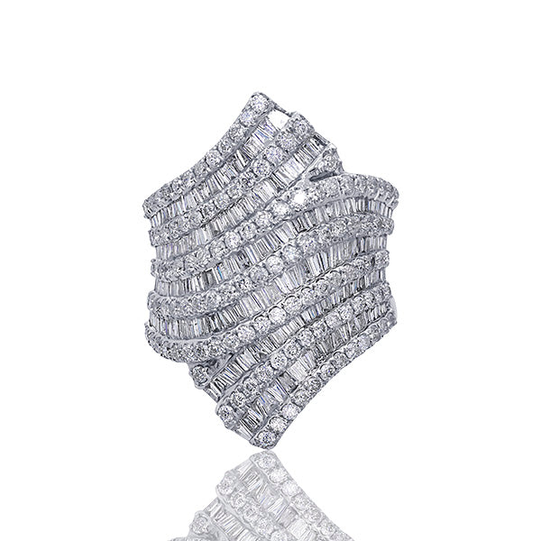 Sortija Exotic Glamour de Diamantes Oro Blanco 18K