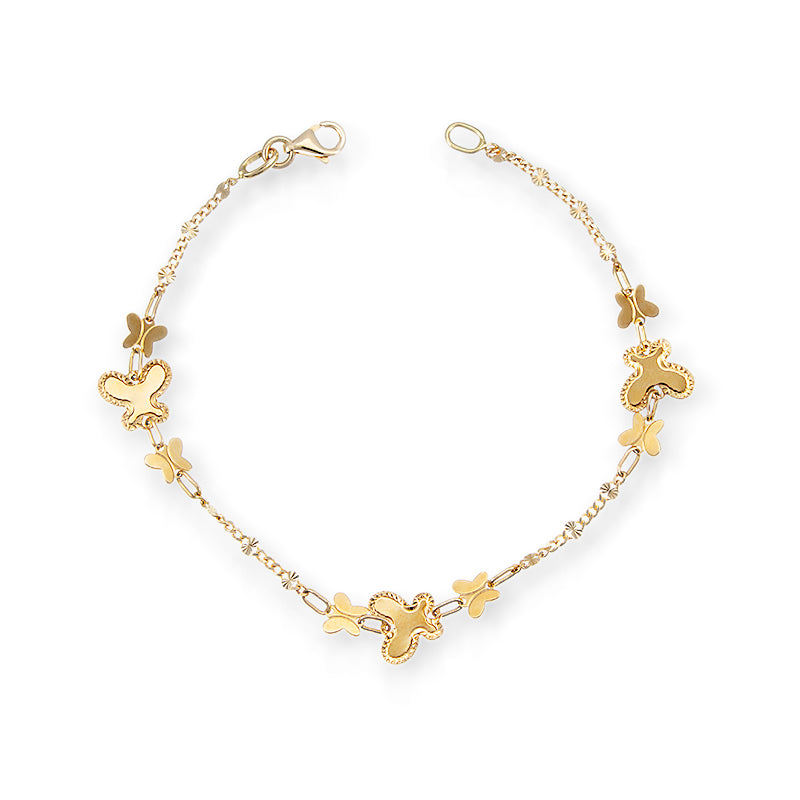Butterfly Bracelet in 18k Yellow Gold