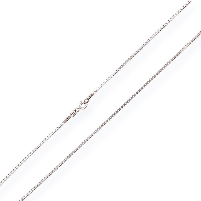 Cadena Veneciana 50cms Oro Blanco 18K