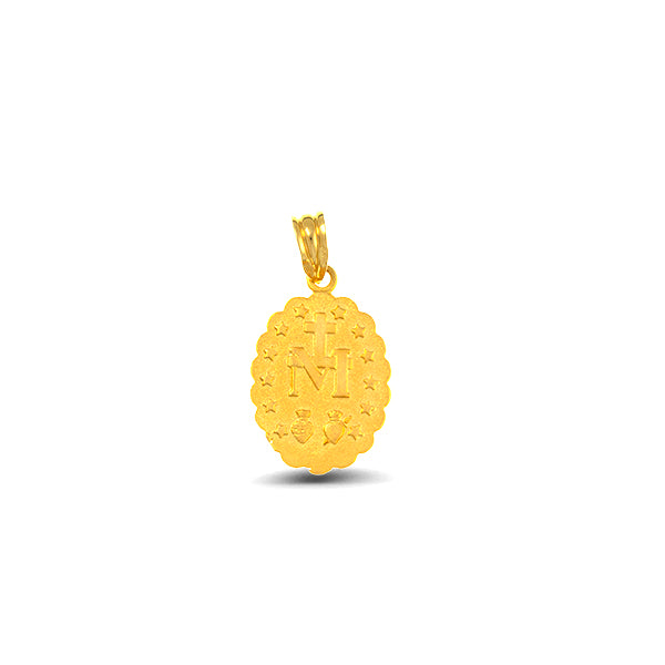 Medalla Virgen Milagrosa Oro Amarillo 18k