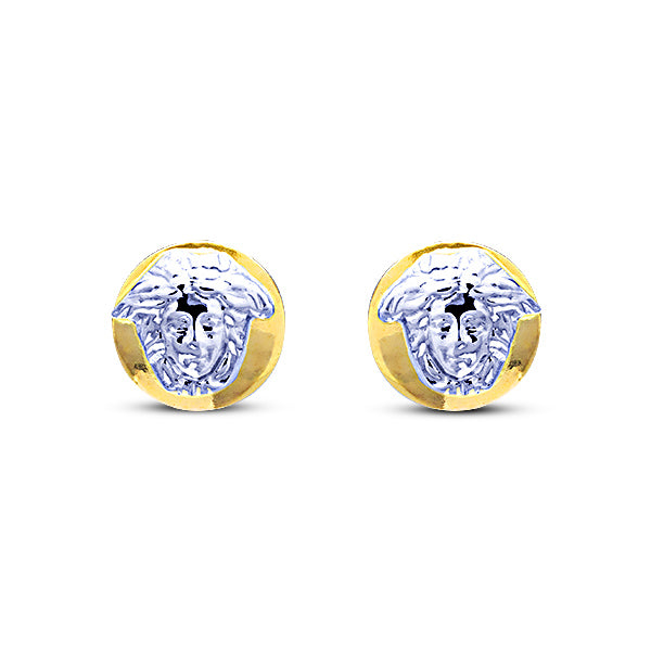 18k Gold Mini Medusa Earrings
