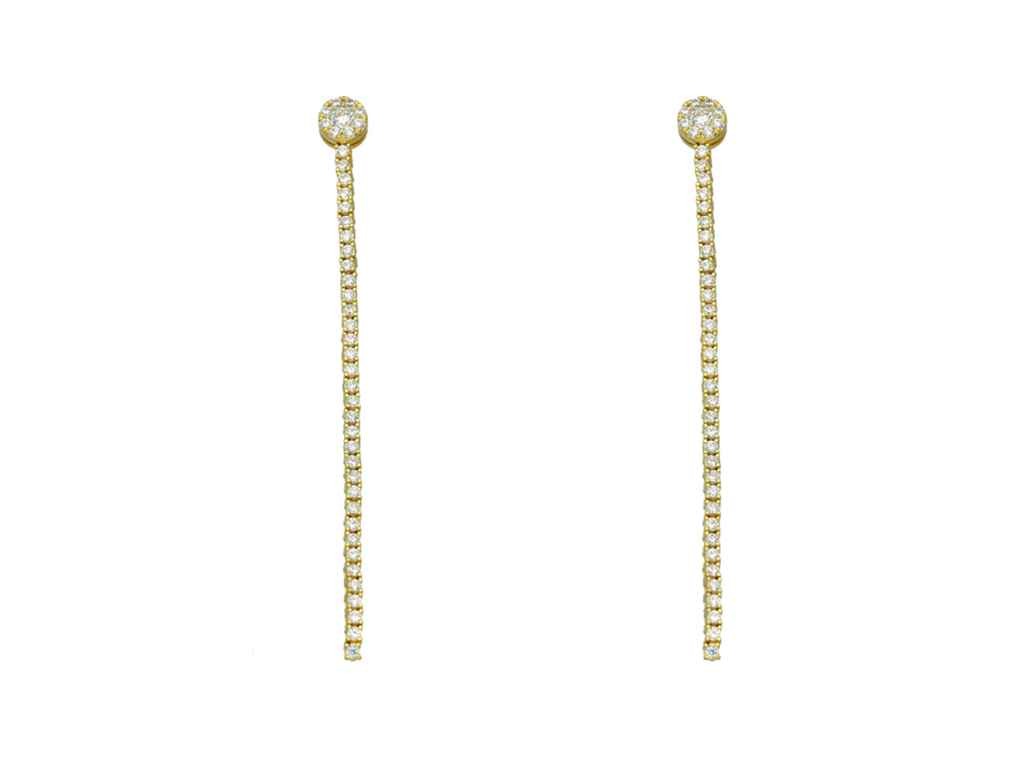 RIVIERE earrings in golden silver