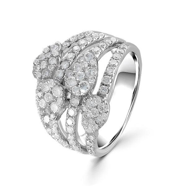 Sortija ETER  Oro Blanco 14KT  Diamantes