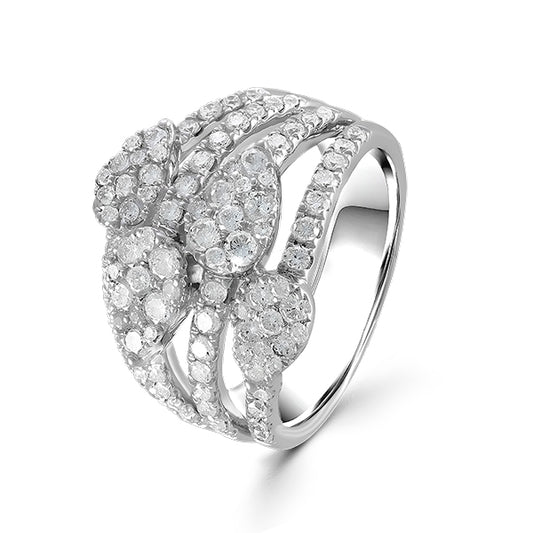 Sortija ETER  Oro Blanco 14KT  Diamantes
