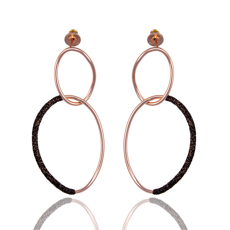 Double Hoop Earring POLVERE DI SOGNI Brown