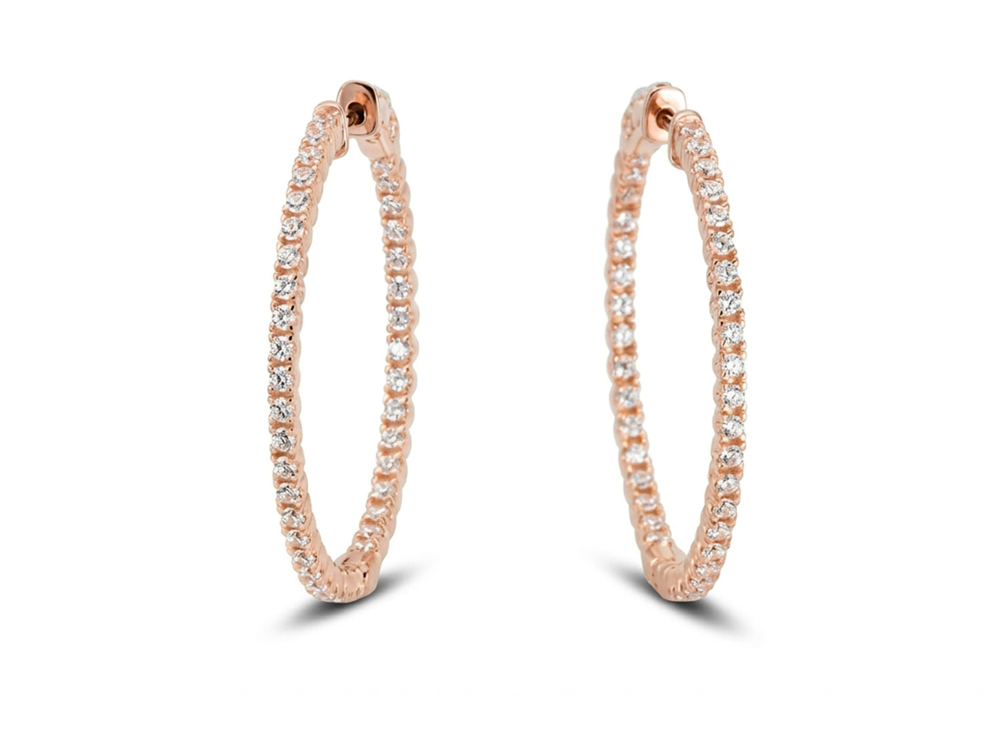 18KT ROSE GOLD PLATED SILVER EARRINGS