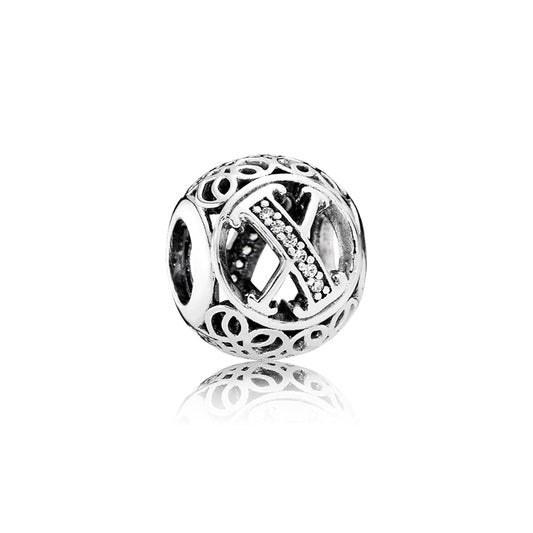 Charm Plata Circonita Letra X - 791868CZ -Pandora