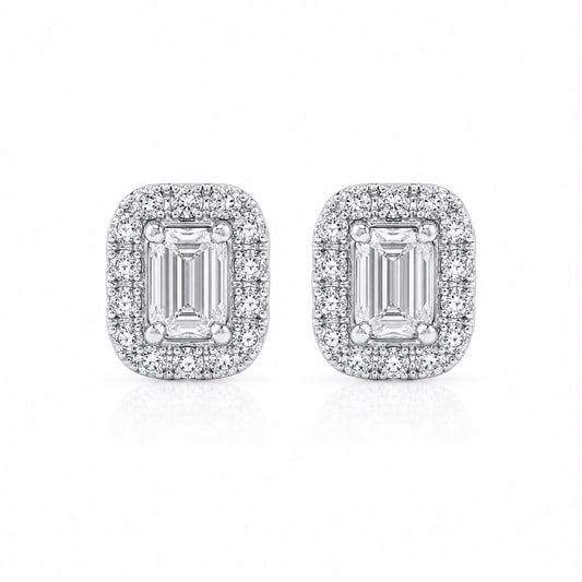 PENDIENTES ORO BLANCO 18KT CON DIAMANTES