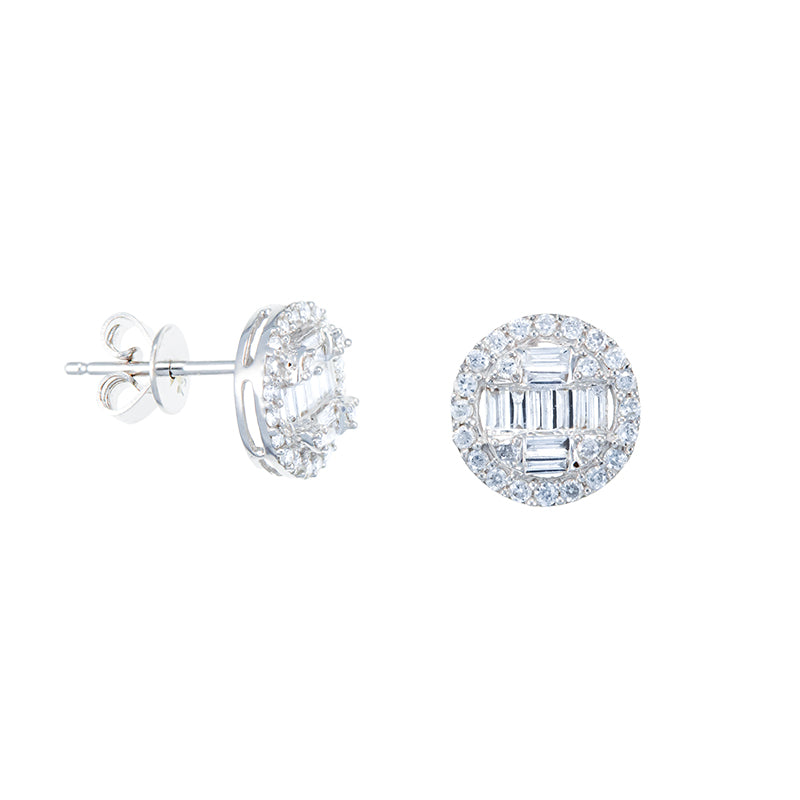 AVANT Circular Earrings with Baguette Diamonds