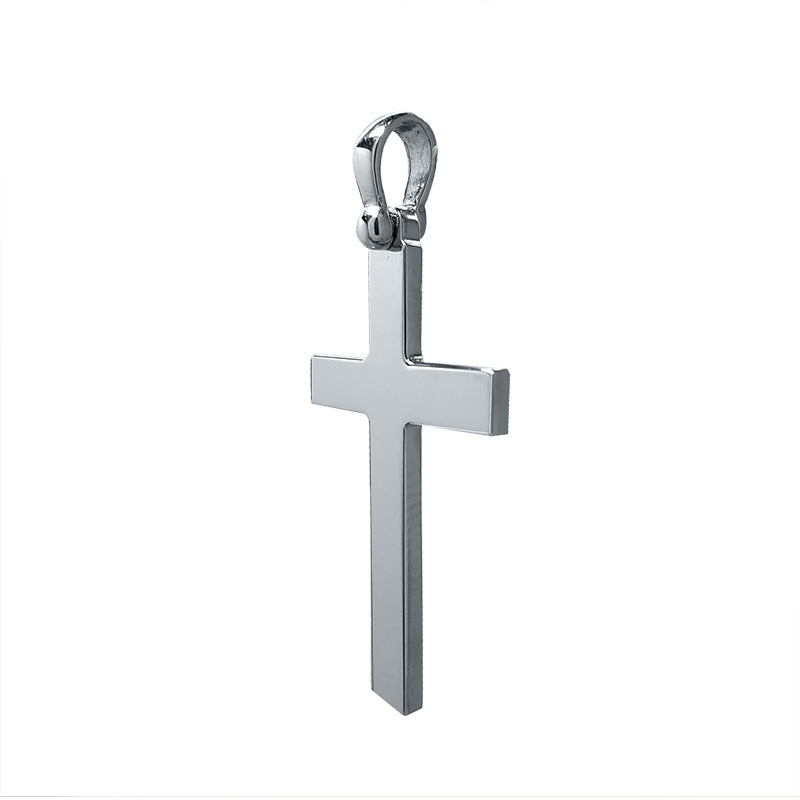 Cruz Latina Mediano en Oro Blanco 18k