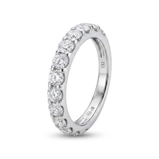 ALIANZA ORO BLANCO 18KT CON DIAMANTES 1.08CT