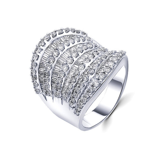 Lucía Ring in 18K White Gold with Diamonds