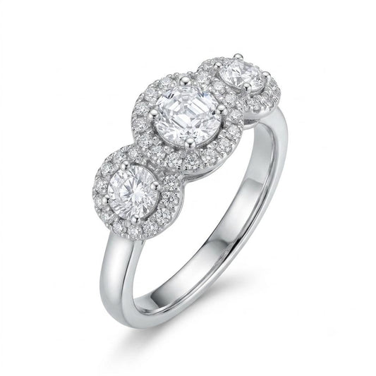 ANILLO EN ORO BLANCO CON BRILLANTES