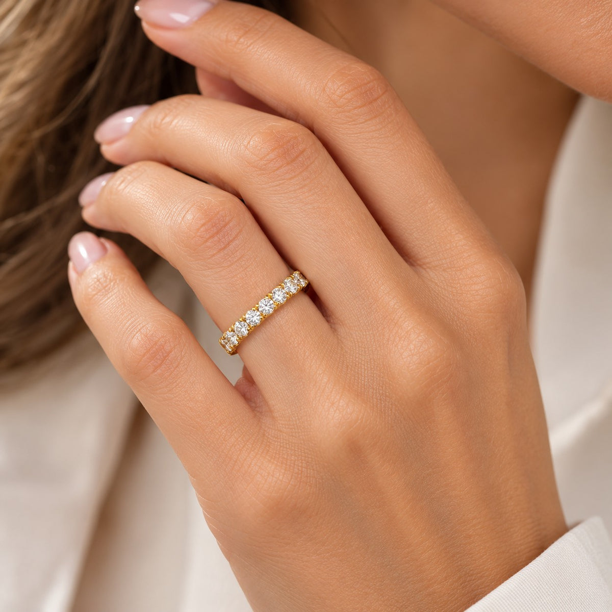 SORTIJA ORO AMARILLO 18kt  CON BRILLANTES 0.52ct