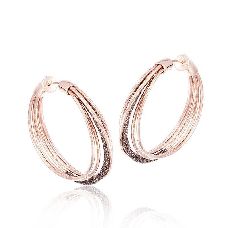 Pendientes DNA Rosa Polvo Marron WDNAO130