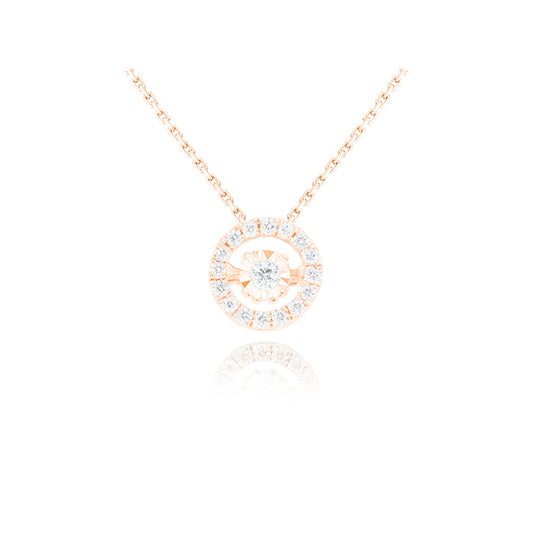 18k Rose Gold Pendant with Diamonds