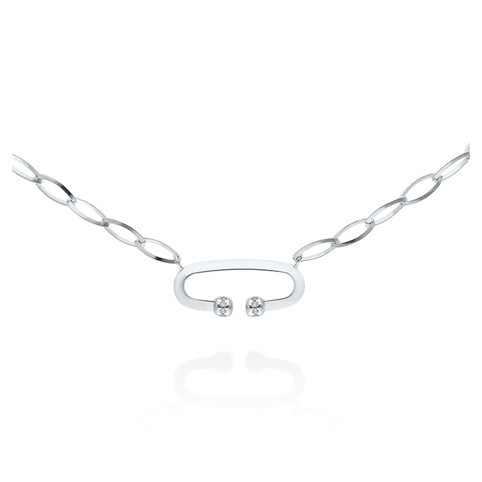 Gargantilla Link  en plata-Marina Garcia