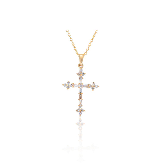 Imperial Cross yellow gold and diamond cross