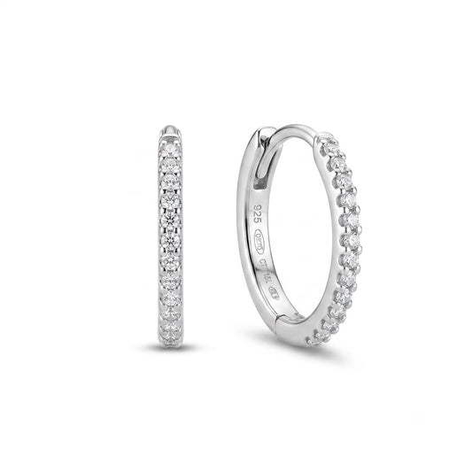 PENDIENTES ORO BLANCO 18KT CON DIAMANTES