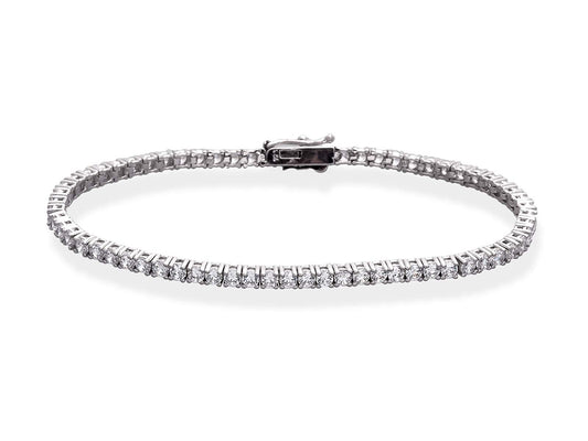 Pulsera RIVIERE para novias en plata