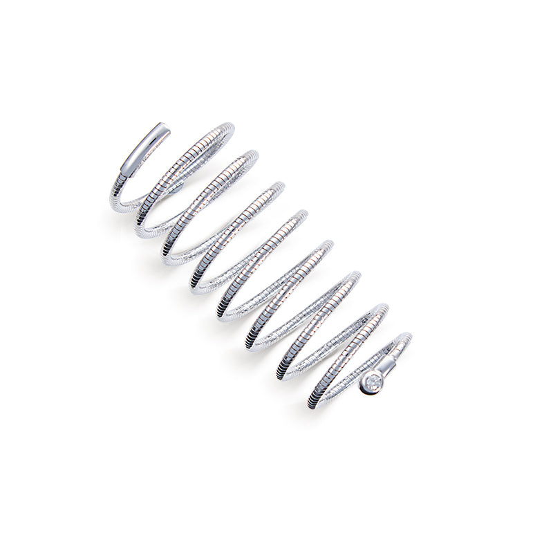 Sortija DNA Spiral Rodio 1 Brillante WDNAA190/M