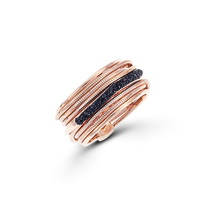Sortija DNA Rosa Polvo Negro WDNAA105/S