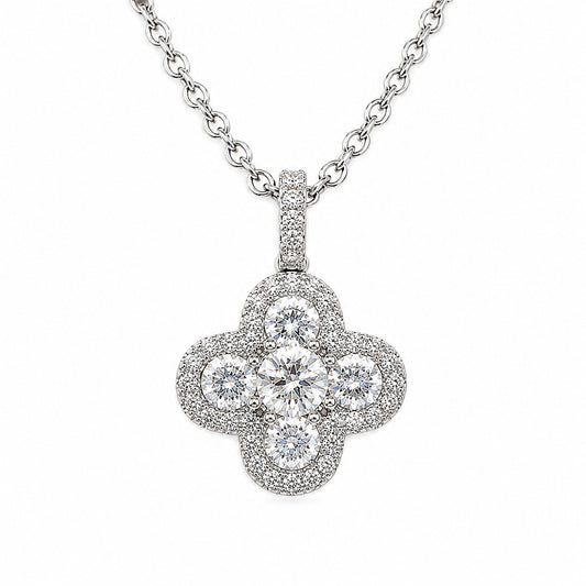 COLGANTE ORO BLANCO 18 KT CON DIAMANTES