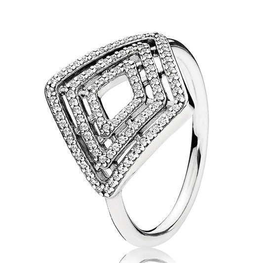 Pandora Geometric Lines Ring Size 54
