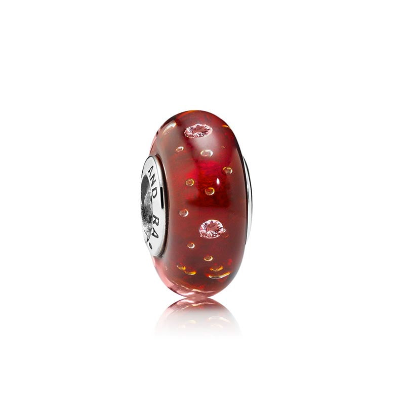 Red Murano Charm Charm 791631CZ Pandora |