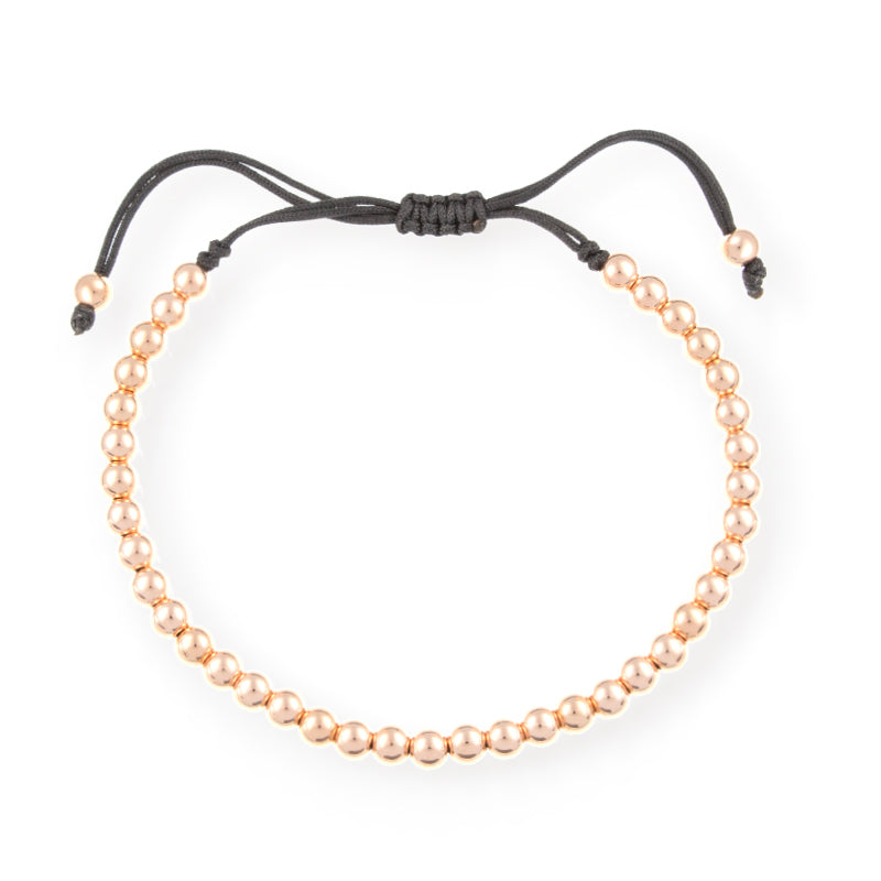 Pulsera Macramé Oro Rosa 18K