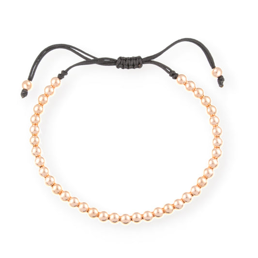 Pulsera Macramé Oro Rosa 18K