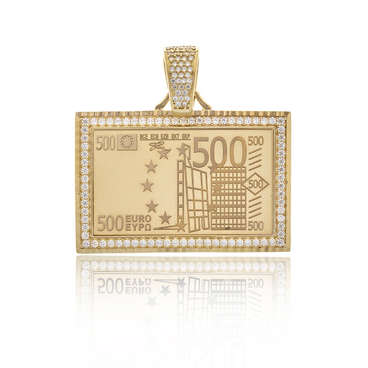 Colgante Billete 500 Euros en Oro 18K
