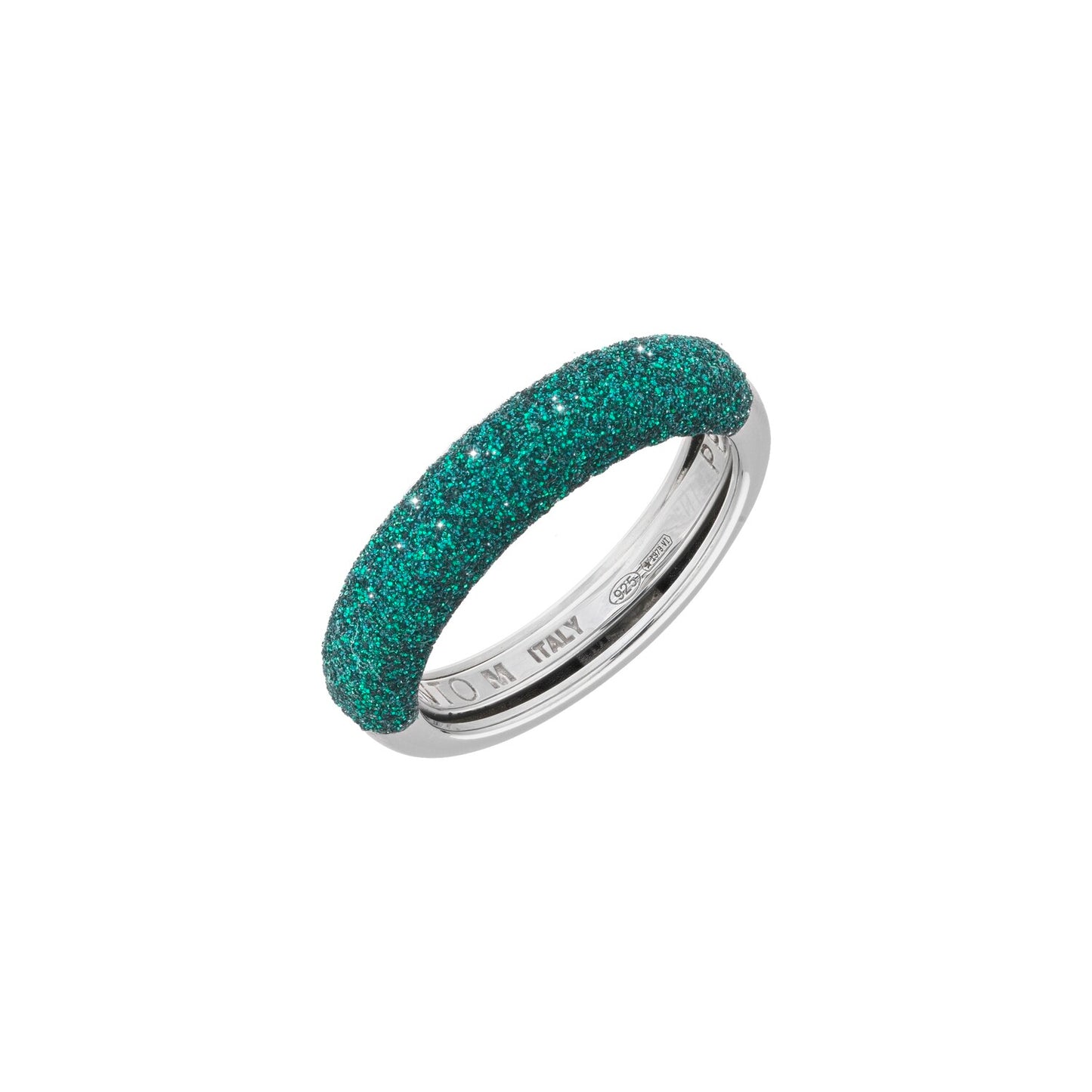 ANILLO RODIO LUCIDO PSC VERDE VERDE FOREST NERA