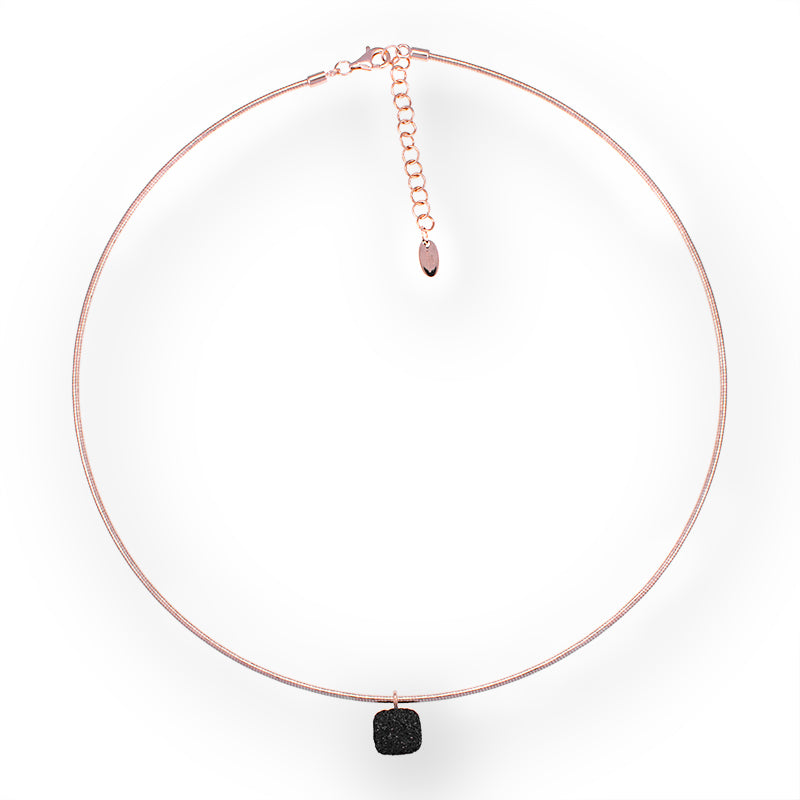 Collar DNA Rosa Polvo Negro WDNAG055