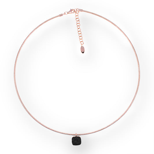 Collar DNA Rosa Polvo Negro WDNAG055