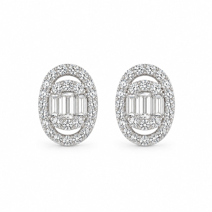 PENDIENETES DE ORO BLANCO CON DIAMANTES